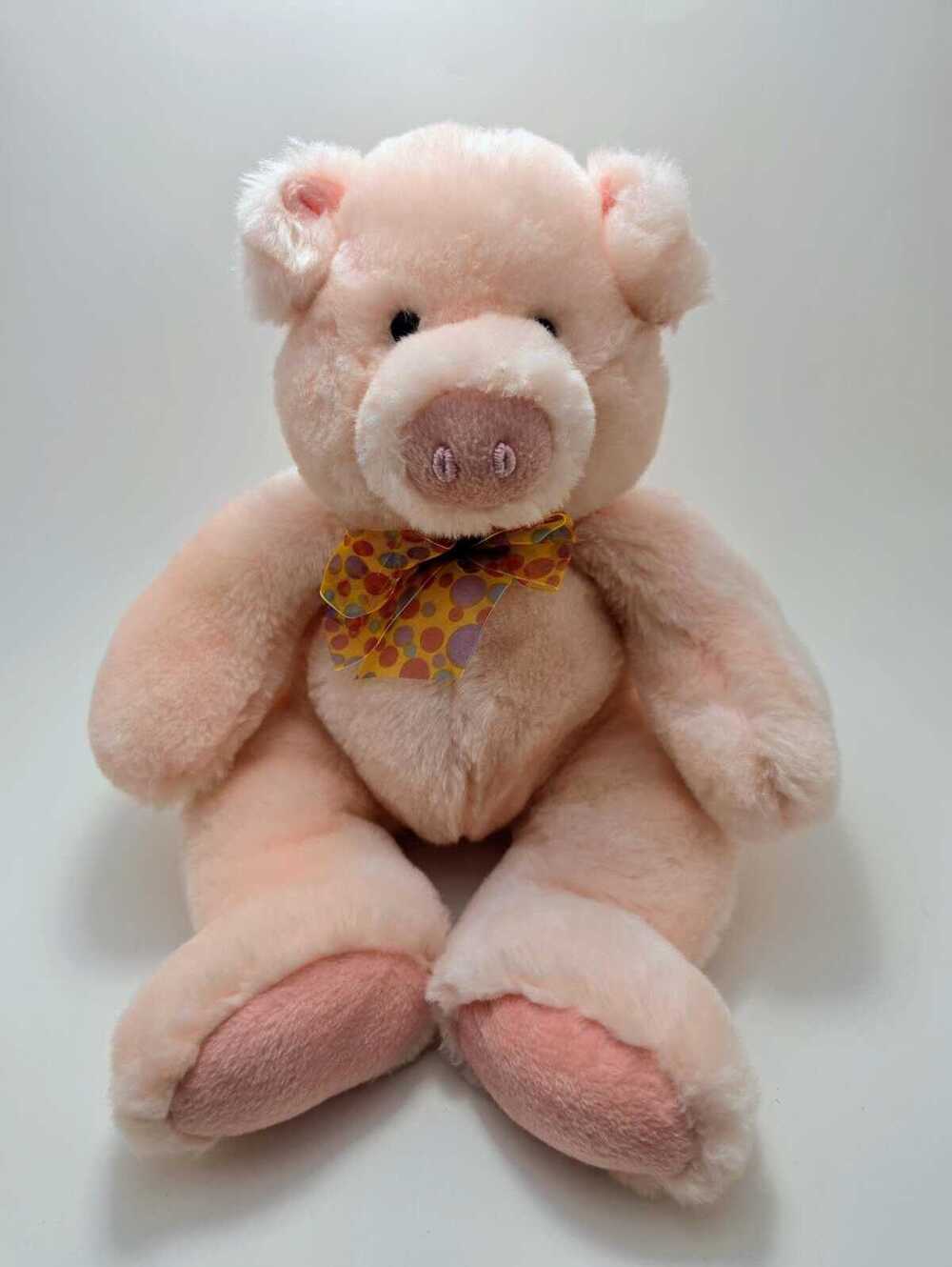 Kellytoy Pink Pig Stuffed Animal Vintage Plush (13 inch)